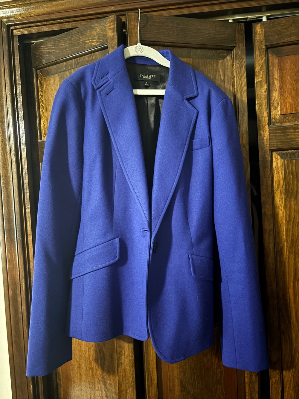 Talbots Cobalt Blue Tailored Wool-Blend Blazer
